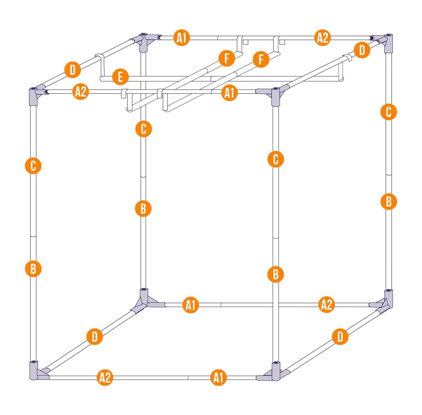 SEA-HAWK MYLAR GROW TENT 1.45 X 0.8 X 2.0M