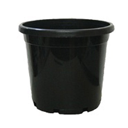 250MM STANDARD BLACK POT WITH HOLE NINE LITRE
