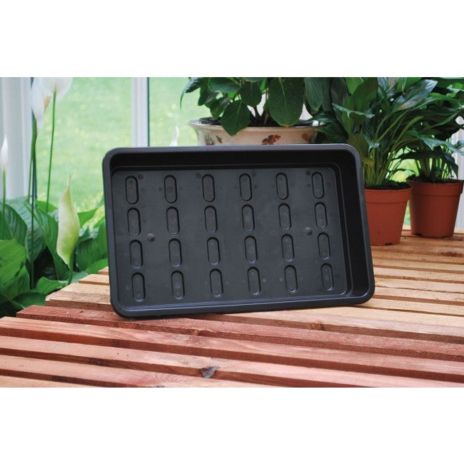 GARLAND MIDI GARDEN SOLID BASE TRAY 37.5 X 23 X 6CM BLACK
