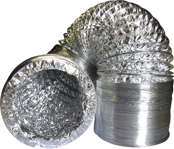 DUCTING SILVER ALUMINIUM 320MM X FIVE METRE BOXED (SUITS 315MM FITTINGS)