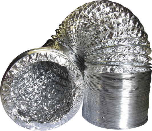 DUCTING SILVER ALUMINIUM 320MM X FIVE METRE BOXED (SUITS 315MM FITTINGS)
