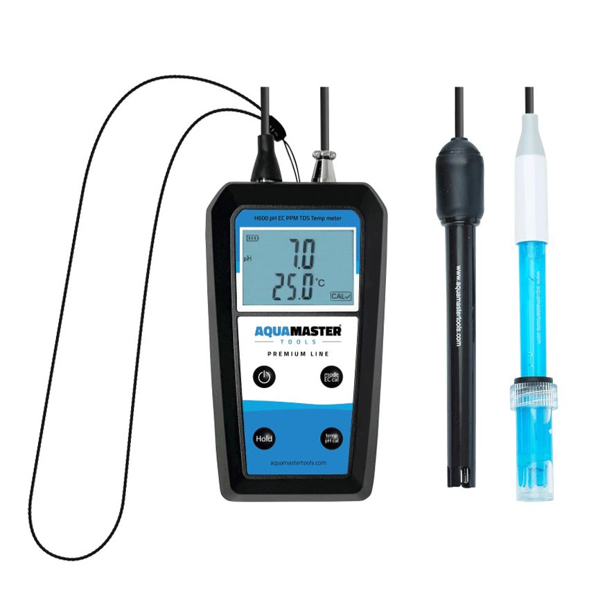 AQUAMASTER H600 PRO PH - EC - PPM - TDS - TEMP HANDHELD INC CASE