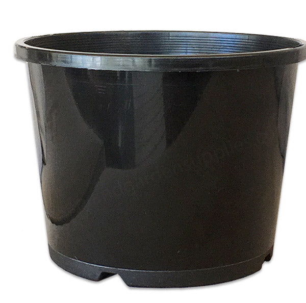 200MM STANDARD BLACK SQUAT POT WITH HOLE
