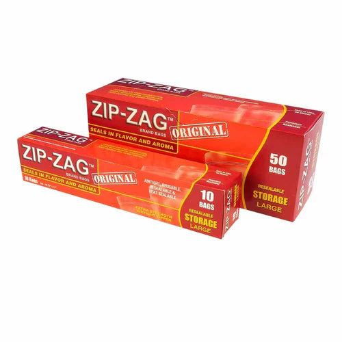 ZIP-ZAG BAG CLEAR XL ONE KG RETAIL 10 PACK