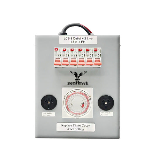 8 OUTLET LIGHT CONTROL BOARD - 63 AMP + 2 X 16 AMP SUBS