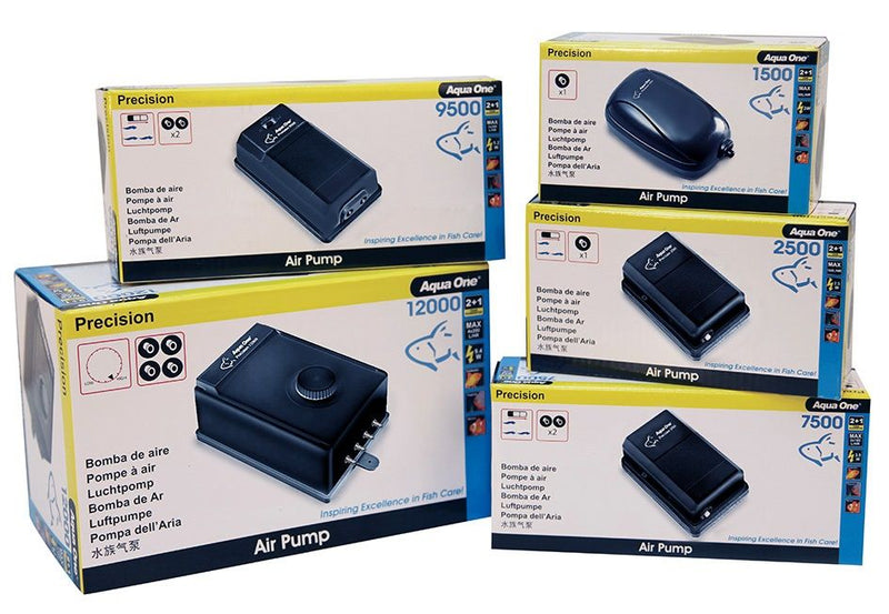 AIR PUMP PRECISION SR-9500 - 400 L/HR - TWIN OUTLET (AQUA ONE)
