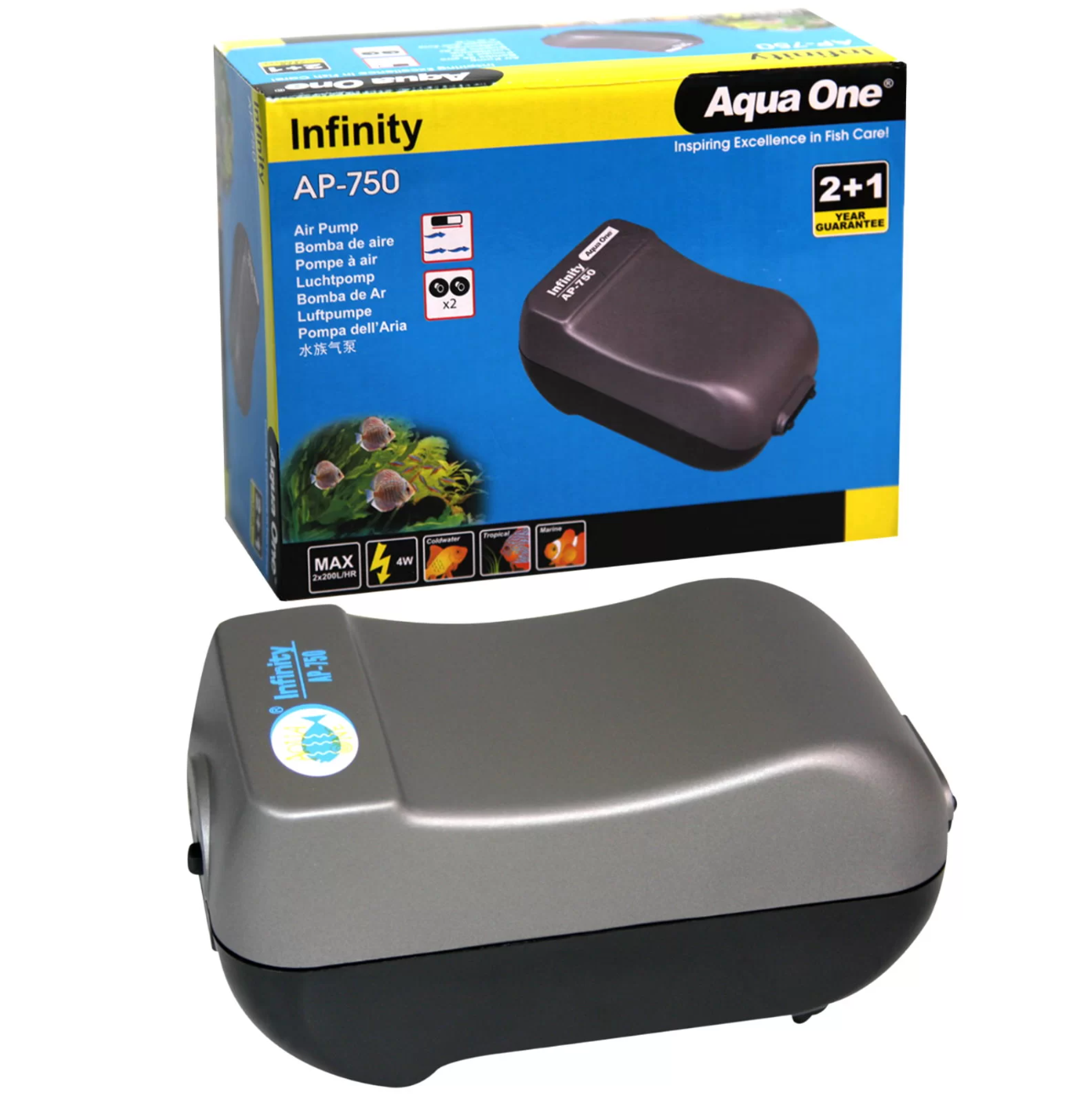 INFINITY AP-750R AIR PUMP TWIN 2 X 200LH WITH AIRLINE KIT
