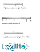 JUPITER 2 LIGHT 2 MTR RAIL INC CROSS BAR FOR 1 LAMP - KIT- 1 (WITH DELAY)