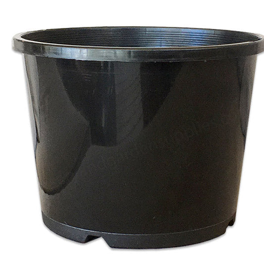 270MM STANDARD BLACK SQUAT POT WITH HOLE