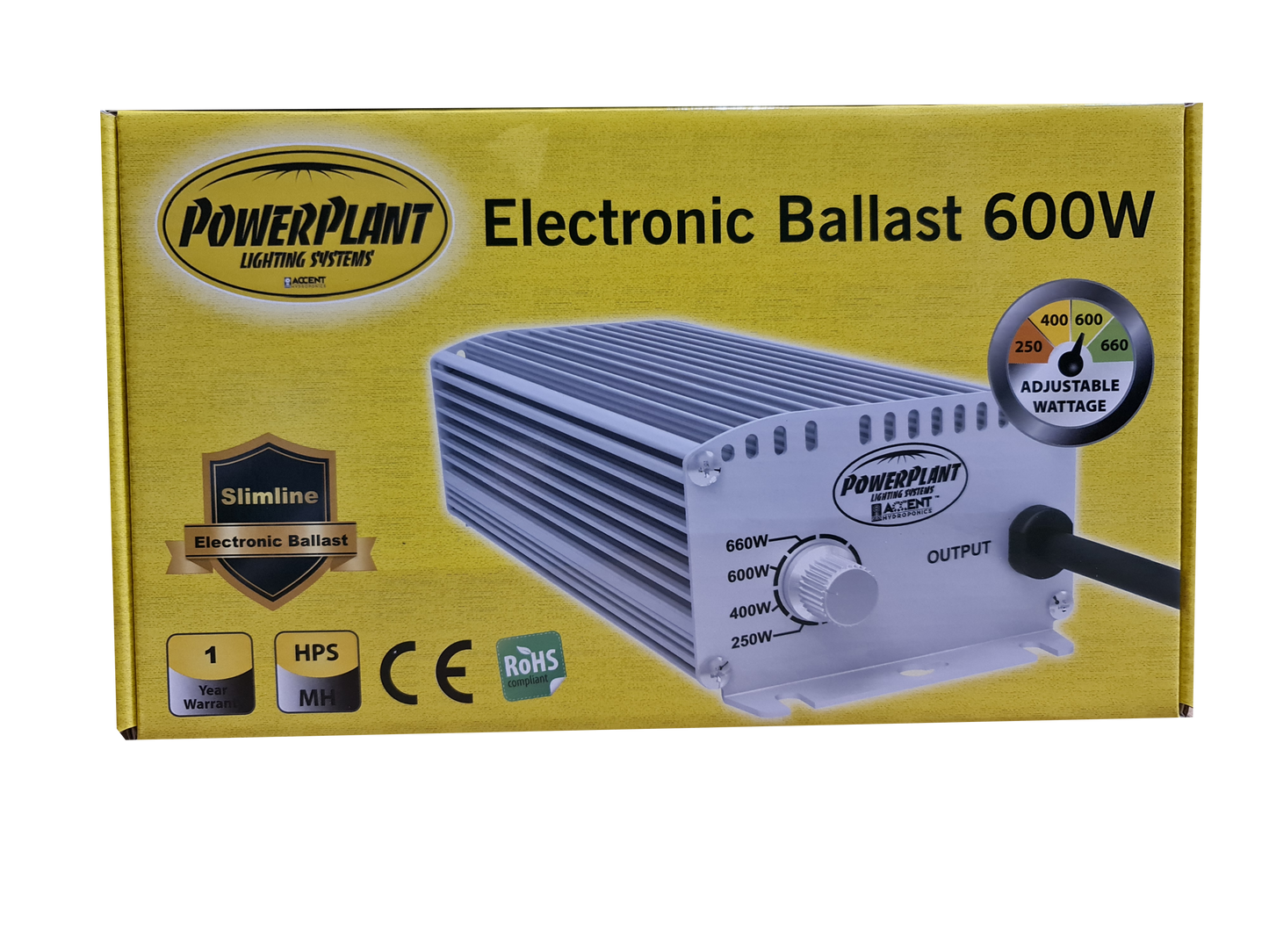 POWER-PLANT SLIMLINE 600W - 400 / 250 BALLAST