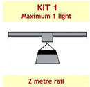 JUPITER 2 LIGHT 2 MTR RAIL INC CROSS BAR FOR 1 LAMP - KIT- 1 (WITH DELAY)