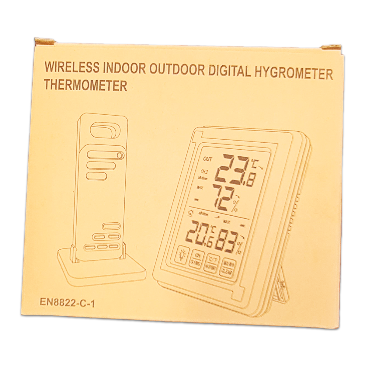 WIRELESS IN / OUTDOOR TOUCH-SCREEN HYGRO / THERMOMETER