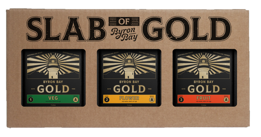 BYRON BAY GOLD "SLAB OF GOLD" 3 X ONE LITRE A + B SETS