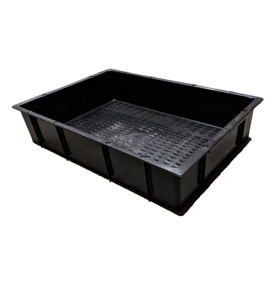 CROP-BOX BLACK 23 LITRE GRATED BASE