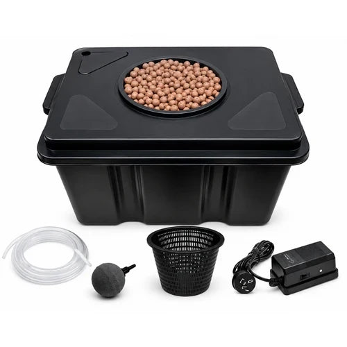 Deep Water Culture (DWC) Single Pot Hydroponic System With Air Pump - 39L