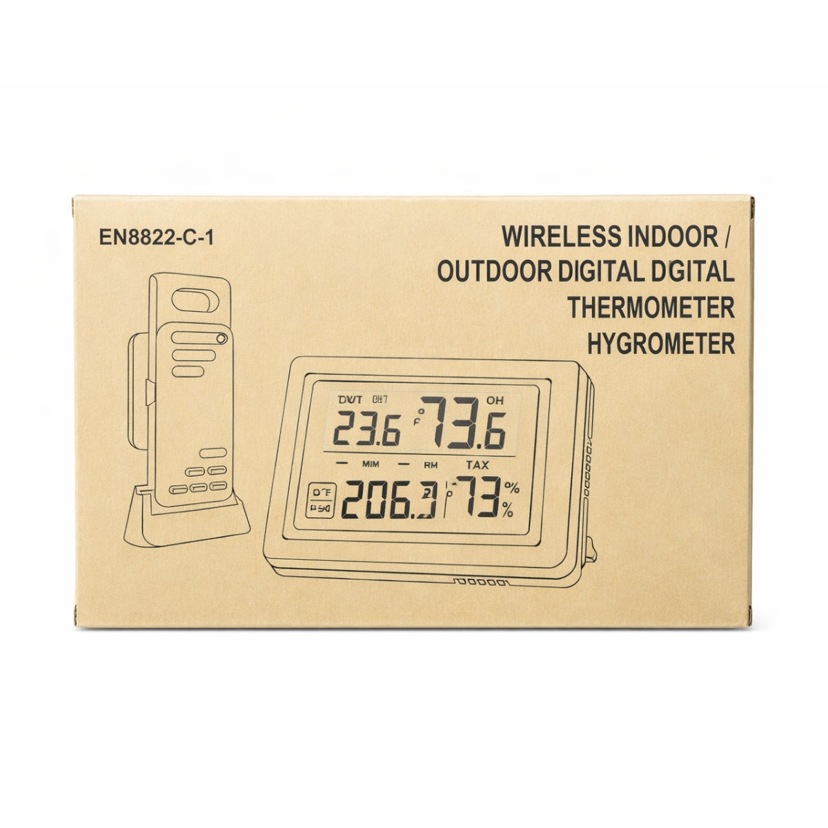 WIRELESS IN / OUTDOOR TOUCH-SCREEN HYGRO / THERMOMETER