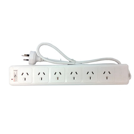POWER BOARD SIX OUTLET WITH OVERLOAD CUT-OUT BUTTON