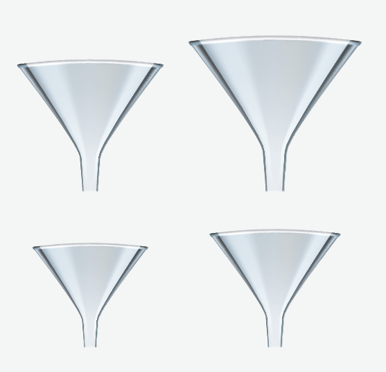 HYDRO BITZ 4 PIECE FUNNEL SET