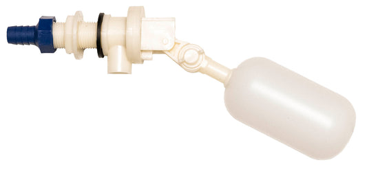 FLOAT VALVE WHITE BAGGED (COMPACT / ADJUSTABLE)(13MM BARB-18MM THREAD)