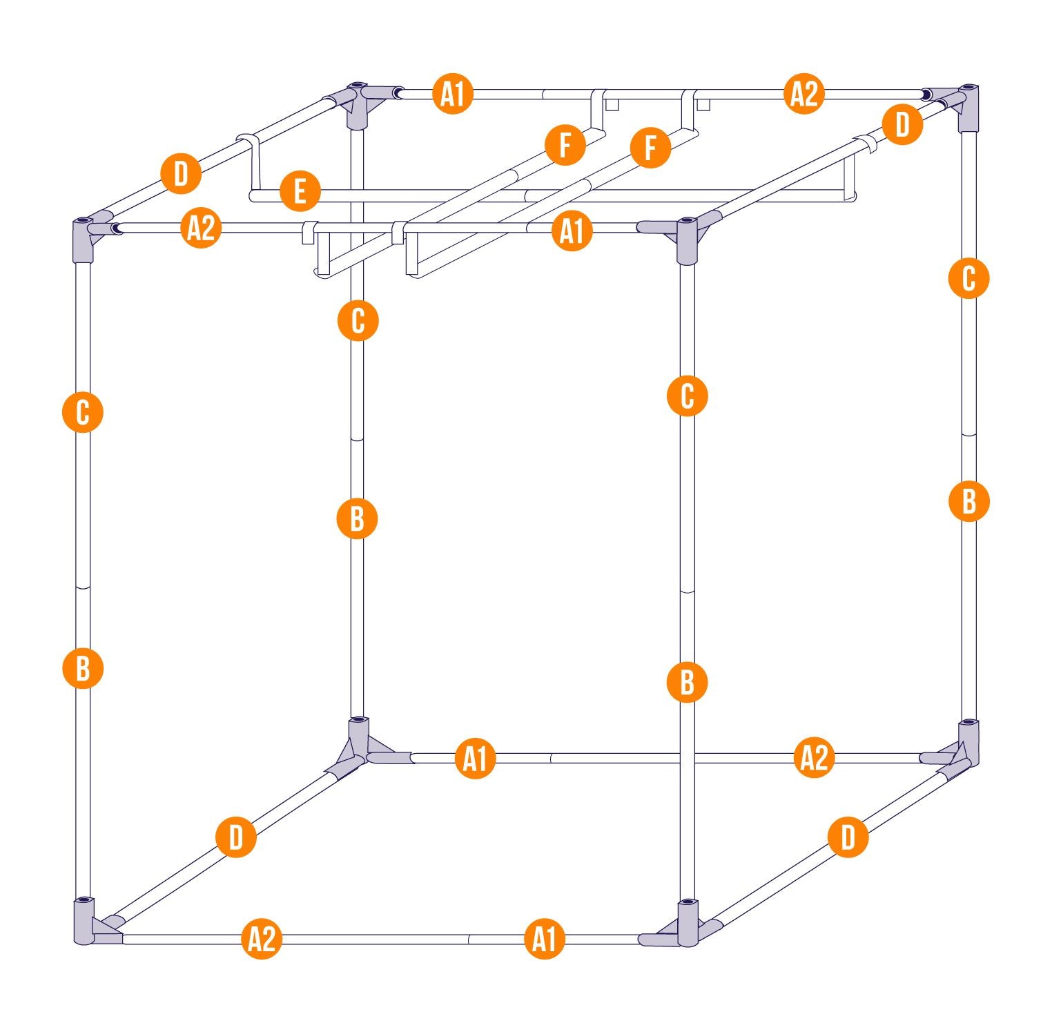 SEA-HAWK MYLAR GROW TENT 1.45 X 0.8 X 2.0M