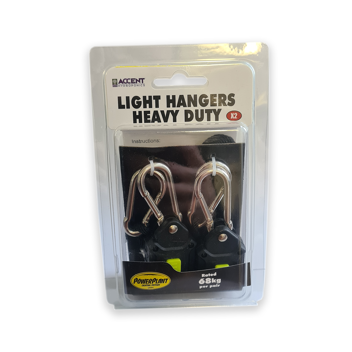 ROPE RATCHET "TWIN" PACK HANGERS (HOLDS 68 KG)