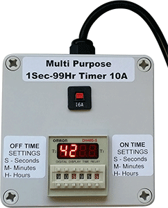 MULTI PURPOSE TIMER (1 SECOND TO 99 HOURS ON / OFF)