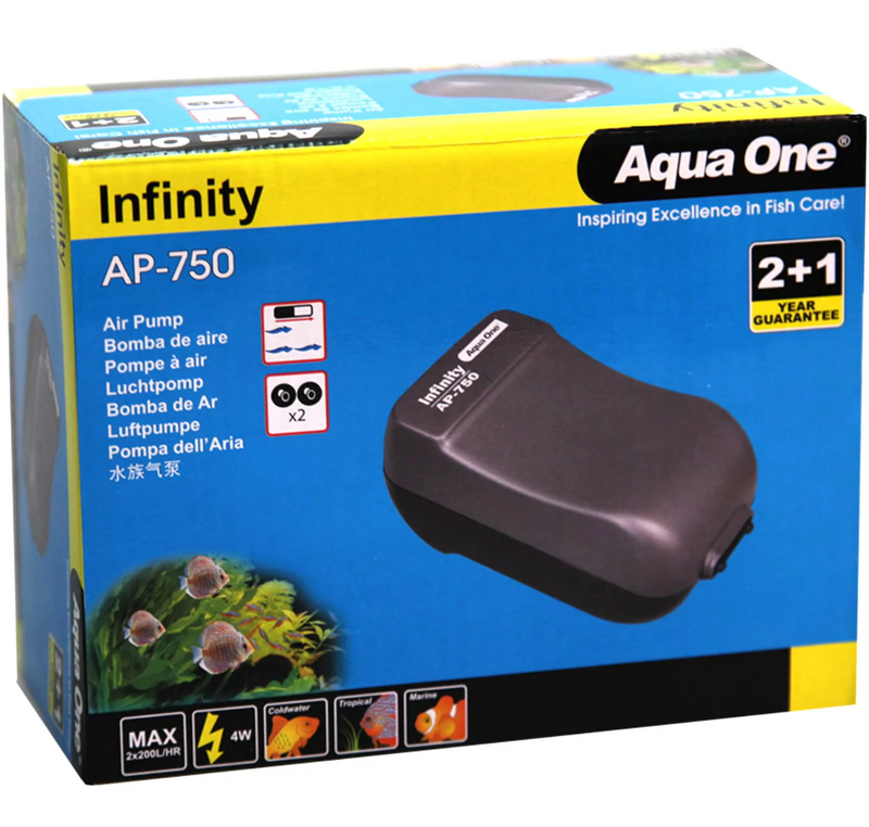 INFINITY AP-750R AIR PUMP TWIN 2 X 200LH WITH AIRLINE KIT