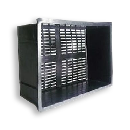 CROP-BOX BLACK 45L GRATED BASE 58 X 41 X 20.5CM