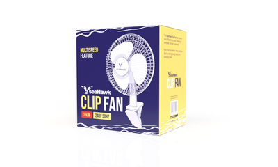 WALL ADJUSTABLE SEA-HAWK FAN 6 INCH 150MM 2 SPEED CLIP 20W