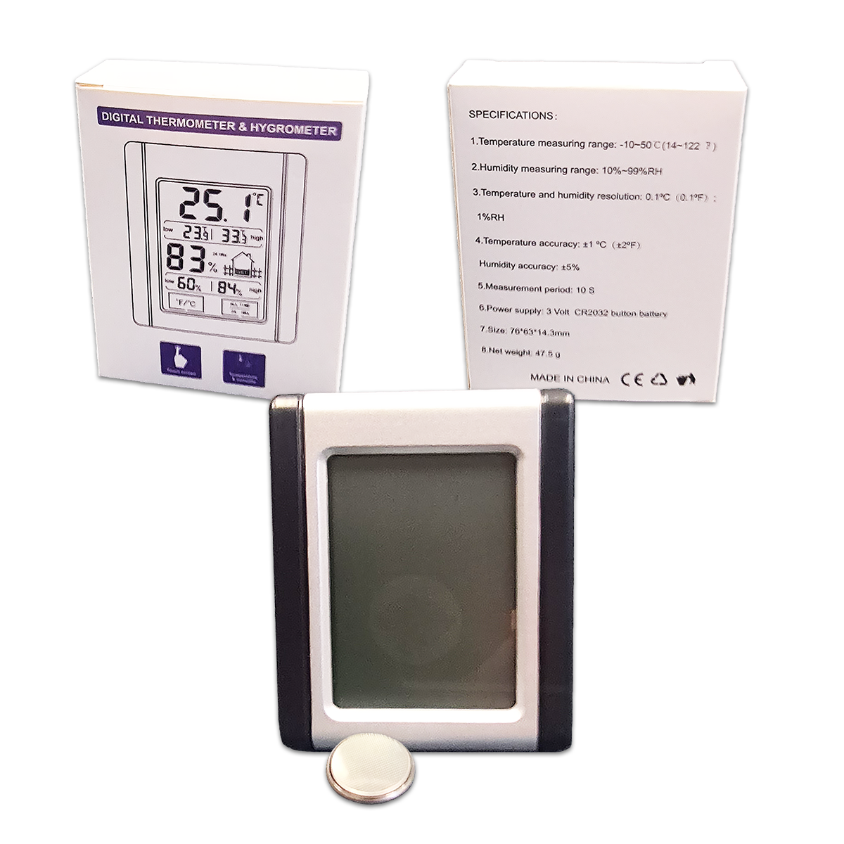 TOUCH-SCREEN TEMPERATURE AND HUMIDITY METER